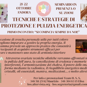 Tecniche e Strategie di Pulizia e Protezione Energetica - Seminario